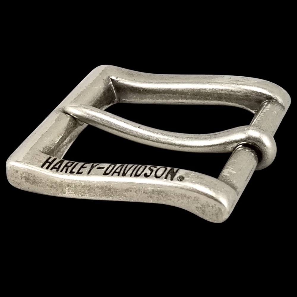 Harley Davidson Belt Buckle, Silver Tone Rectangular, USA Made - Picture 4 of 9